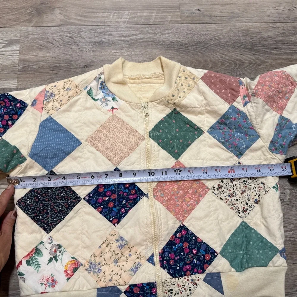 Vintage Quilted Children's Jacket Patchwork Grannycore Handmade Child Size 5/6